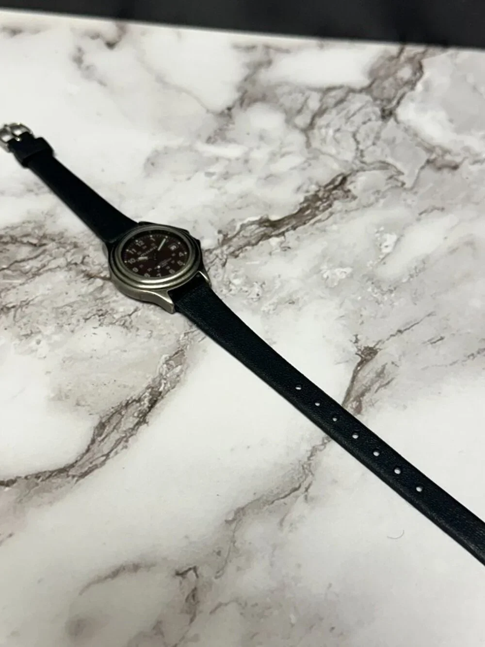 3/$30 Milan Watch Women Silver Tone Brown Dial Date Window New Battery 8